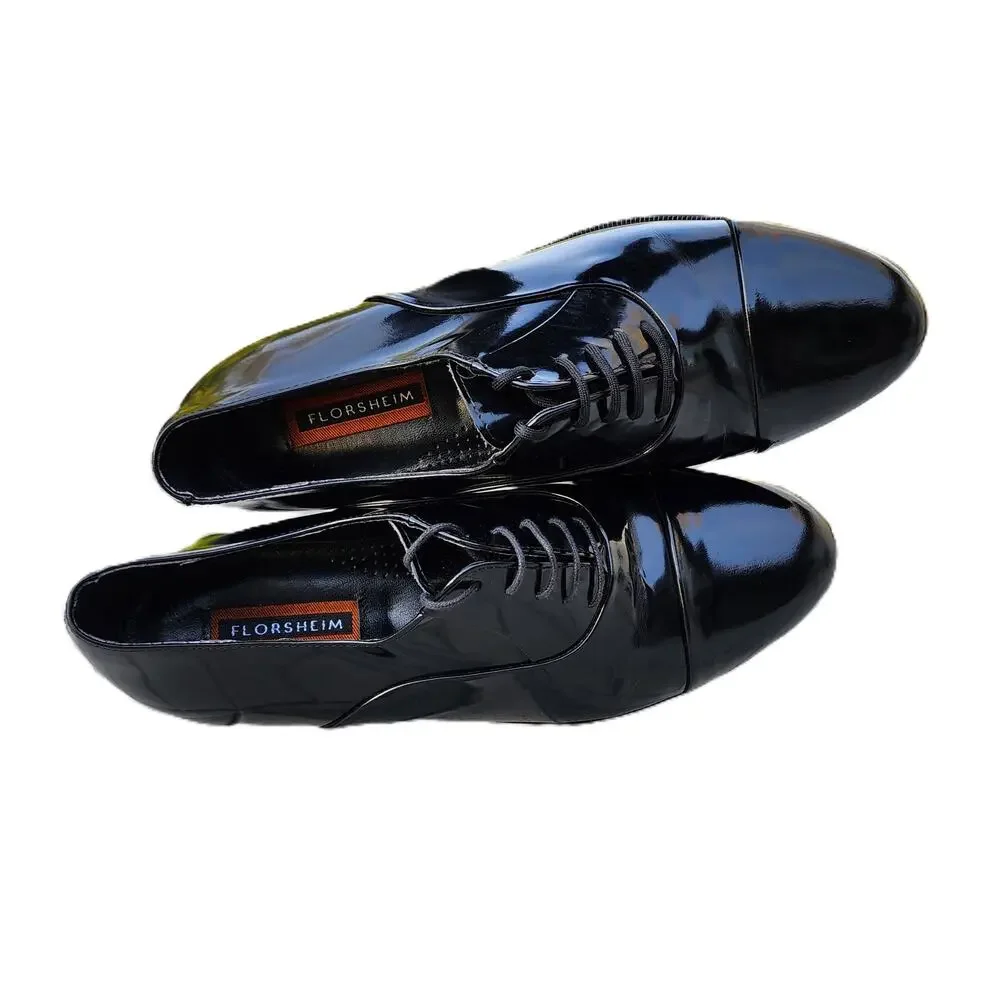 Florsheim Black Patent Leather Lace Up Oxford Dress Shoes 10 3E - Picture 10 of 10